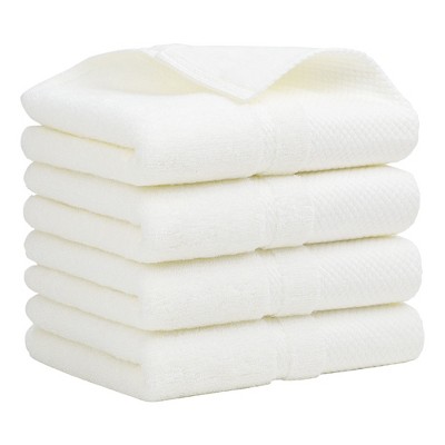  PiccoCasa Set of 2, 750 GSM Luxury White Hand Towels -  Oversized 16x30 Inch Cotton Ring Spun Face Towels Highly Absorbent Home  Hotel Spa Quality Towel, Champagne Strip : Home & Kitchen