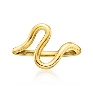 Pure Collection by Ross-Simons Italian 14kt Yellow Gold Asymmetrical Wave Ring - 1 of 4