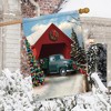 Briarwood Lane House Flag 40x28 For Outdoor Snow Covered Bridge Christmas House Flag Flag For Christmas House Flag - 4 of 4