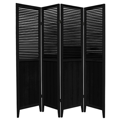 6 ft. Tall Beadboard Divider - Black (4 Panels)