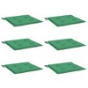 vidaXL Chair Cushion Set of 6 Green Oxford fabric (100% polyester) - 3 of 4