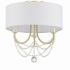 Crystorama Lighting Delilah 3 - Light Flush Mount in  Aged Brass - 2 of 4