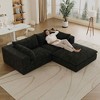 MAYEERTY 39.8" Cloud Sofa Black - 39.8", Corduroy, Double-Layer, No Assembly, DIY for Corner - 2 of 4