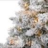 Nearly Natural 7-ft Flocked White River Mountain Pine Artificial Christmas Tree with Pinecones and 350 LED Lights - 3 of 4