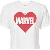 Women's - Marvel - Heart Valentine Cropped Graphic T-Shirt - 2 of 4