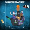 Costway 7ft Long Halloween Inflatable Pirate Ship Blow-up Skeleton Pirate  Decoration With Bright Led Lights And Waterproof Blower & Water Bags :  Target