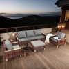 7-piece Rattan Patio Conversation Set With Removable Washable Cushions,Outdoor Sofa Set With Patio Table -Maison Boucle - 2 of 4