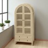 70.28" Tall Arched Kitchen Pantry Cabinet with Acrylic Doors, Adjustable Shelves, Drawers, Modern Farmhouse Storage Hutch for Kitchen, Dining Room - 3 of 4