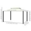 10' x 13' Patio Gazebo, Aluminum Frame Double Roof Outdoor Gazebo Canopy Shelter with Netting & Curtains - 3 of 4