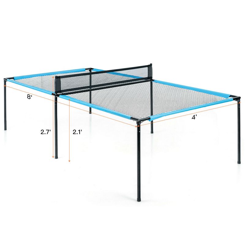 Costway Ping Pong Table Game Set 2-In-1 Mesh Volleyball Tennis Table Indoor Outdoor, 2 of 11