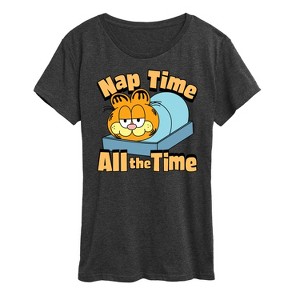 Women's - Garfield - Nap Time All The Time Short Sleeve Graphic T-Shirt - 1 of 4
