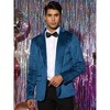 Lars Amadeus Men's Solid Color Two Button Party Faux Suede Blazer - 2 of 4