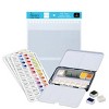 New York Central Watercolor Palette - 12 Empty Half Pans Boxes and Palette with 10 Watercolor Swatch Cards and 2 Swatch Card Sleeves - 2 of 4