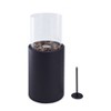 8.25x11.375 Ventless Smokeless Glass & Black Metal Column Tabletop Fire  Pit - Danya B. : Target