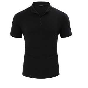 Clearlove Mens Athletic Sets  2 Piece Lounge Sets Mock Neck Quater Zip T-Shirts Drawstring Pocketed Shorts - 1 of 4