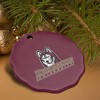 Bloomsburg University Primary Logo Porcelain Scalloped Holiday Christmas Tree Ornament  2.8" (7.1 cm) - 4 of 4