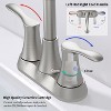 MAYEERTY Bathroom Faucet Brushed Nickel 2 Handles Centerset Basin Faucet with Pop Up Drain Supply Lines - 2 of 4