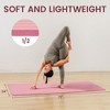 Fitvids 1/2-Inch Thick High Density Foam Exercise Yoga Mat with Carrying Strap, For Cushioning The Body Against Hard Floors, Pale Pink - 2 of 4