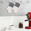 REGALWOVEN Silicone and Cotton Oven Mitts, Heat Resistant and Waterproof Cooking Gloves 2 Pcs Kitchen Mitts - 3 of 4