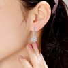 Elegant White Gold Plated Drop Earrings Adorned with Clear Cubic Zirconia for a Sparkling and Classic Look - 2 of 2