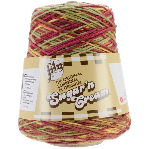 Lily Sugar'n Cream Cotton Cone Yarn, 14 oz, Summerfield Ombre, 1 Cone