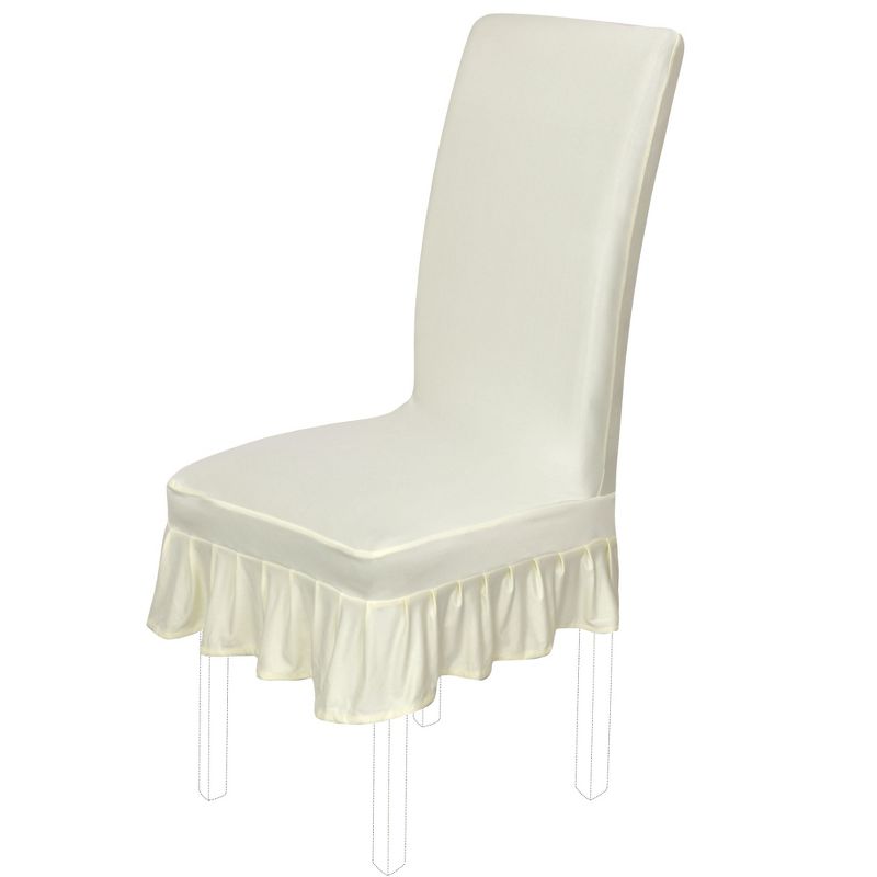 Polyester Spandex Stretch Washable Elastic Closure Dining Chair Slipcovers - PiccoCasa, 1 of 6