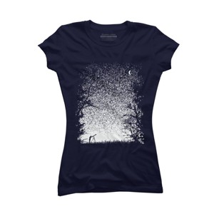 Junior's Design By Humans Pixel Space By daletheskater T-Shirt - 1 of 3