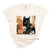 Simply Sage Market Black Cat Fall Leaves Distressed Garment Dyed Tee - 2 of 4