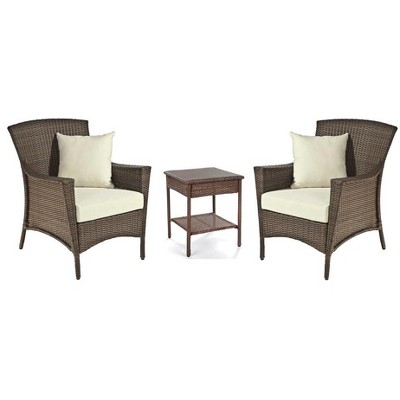 Jiallo Galleon Collection Outdoor Garden Patio Furniture 3PC set w/ Table