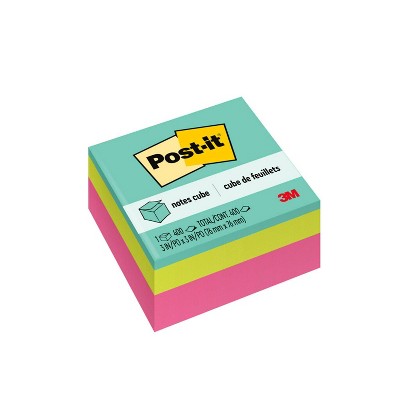 Post-it 3" x 3" Notes Cube 400 Sheets/Cube - Pink Wave