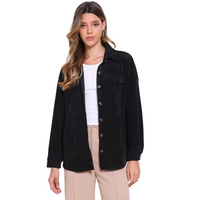 INSPIRE CHIC Women's Button Down Long Sleeve Pointed Collar Corduroy Shirts