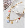 Stainless Steel Gold Plated Charm Necklace with Heart Pearl Pepper Conch Ceramic Pendant Necklace for Women Collares Chokers Jewelry - 2 of 4