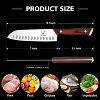 imarku Chef knife, 7 Inch Santoku Knife, German HC Stainless Steel Kitchen Knife, Ultra Sharp＆Durable Cooking Knife with Ergonomic Handle - 3 of 4