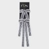 Girls' 2pk Gingham Bow Claw Clip Set - art class™ Black/White: Classic Pattern Hair Styling Accessory, All Hair Types - 2 of 4