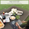 Tangkula Outdoor Picnic Table Bench Set Patio Camping Table w/Steel Frame & Wood Texture Tabletop for Garden - 3 of 4