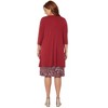 Catherines Women's Plus Size Soft Knit Jacket Dress - 4 of 4