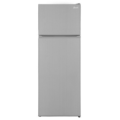 Avanti RA75V3S Apartment Size Compact 2 Door 7.4 Cubic Foot Refrigerator Freezer with Adjustable Shelves and Door Bins, Stainless Steel