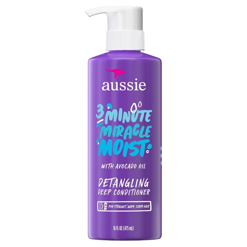 Aussie Miracle Moist with Avocado &#38; Jojoba Oil, Paraben Free 3 Minute Miracle Conditioner - 16.0 fl oz, 3 of 19