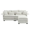 NicBex Sectional Sofa with Ottoman & Cushions 4 Seat L Shaped Modular Sofa for Living Room & Apartment, White - 2 of 4