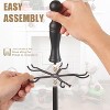 attop 5 PCS Black Wrought Iron Fire Tools Set Outdoor/Indoor - 3 of 4