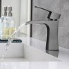 Sumerain Waterfall Bathroom Sink Faucet Deck Mount Sink Faucet SUS304 Stainless Steel, Metallic Gray - 3 of 4