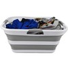 SAMMART 42L (11 Gallon) Collapsible Laundry Basket/Washing Tub, White/Grey - image 3 of 4