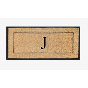 A1HC Natural Coir and Rubber Backing Monogrammed Door Mat, Anti-Shed Entry Doormat - 1 of 4