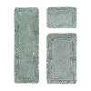 Shaggy Border Collection 3-Piece Bath Rug Set 100% Cotton Tufted Weave Ruffle Border Pattern Bathroom Rug for Machine Washable Bathmat - 2 of 4
