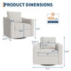 Coucheta Swivel Accent Chair, 360° Rotating Modern Linen/PU Armchair w/ Ergonomic Backrest for Living Room, Bedroom, Nursery, Office, Multiple Colors - 2 of 4