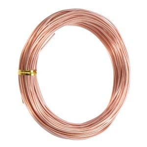 Unique Bargains Soft Pure Copper Jewelry Making Gardening Wire 1 Roll - 1 of 4