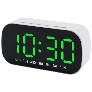 REGALWOVEN HMETOL Digital Corded Electric Plastic Adjustable Brightness Alarm Clock 5.1"L x 1.4"W x 2.4"H 1 Pc - 1 of 4