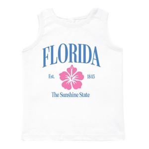 The Juniper Shop Florida The Sunshine State Toddler Tank - 5/6T - White - 1 of 4