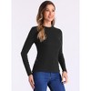 Allegra K Women's Stretch Long Sleeve Crew Neck Casual Knit Sweater Top - 4 of 4