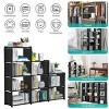 Cube Storage Organizer 9 Cubes Closet Shelves Cabinet Bookcase Non-Woven Fabric Cube Shelf for Living Room Bedroom Office - 4 of 4